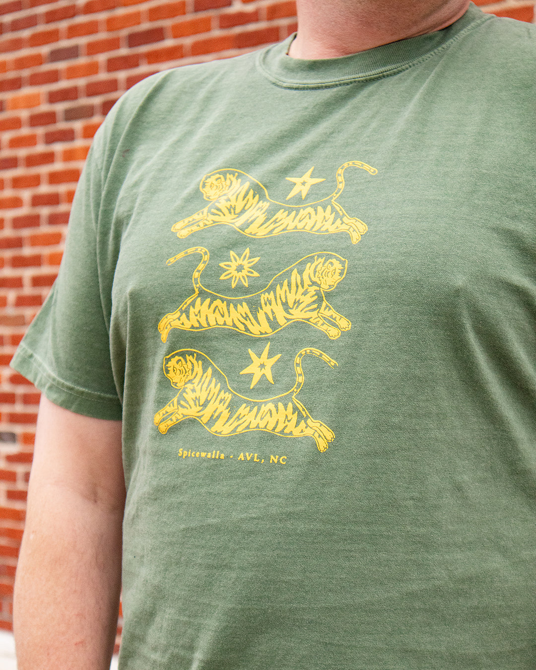 Spicewalla Tiger T-Shirt in Olive
